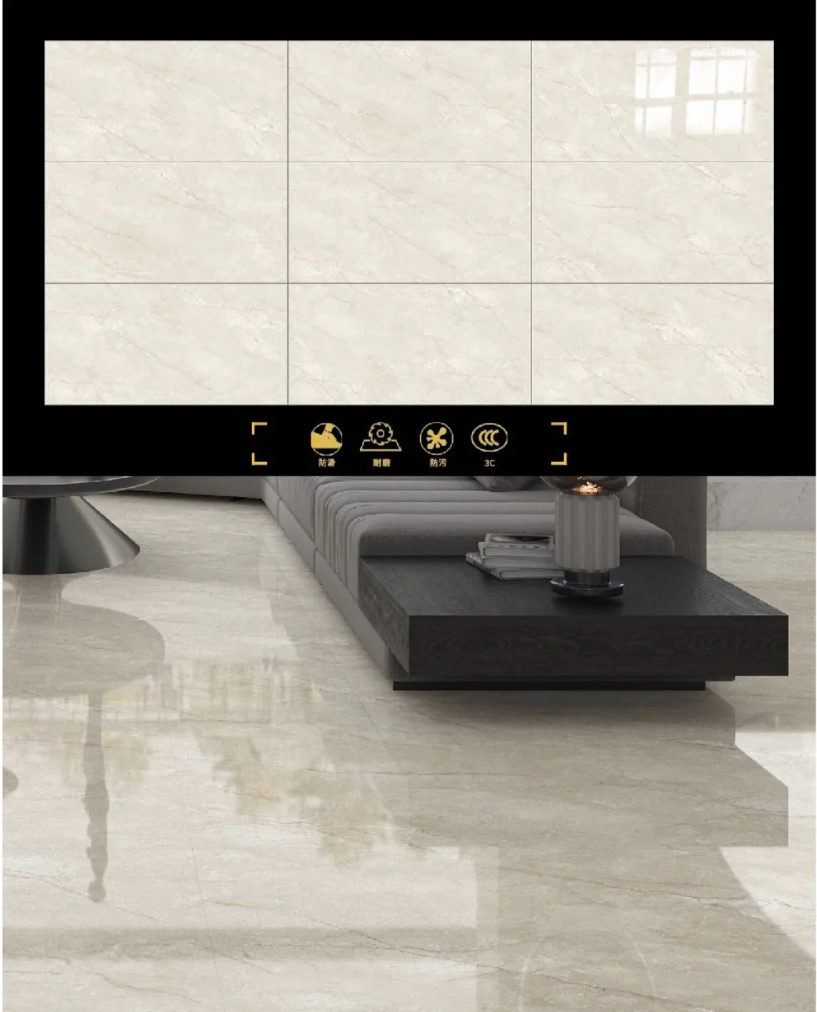 Living and Dining Room Floor Tiles - Image 2